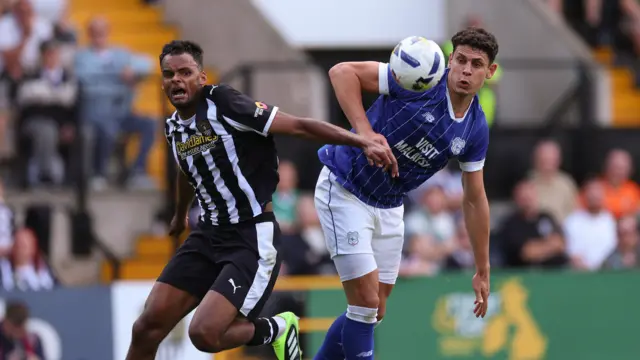 Action from Cardiff City's 2-2 at Notts County in their final pre-season game 