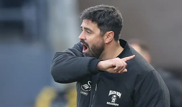 Vitor Matos shouts on the touchline
