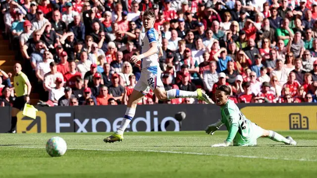  Jorgen Strand Larsen of Crystal Palace misses a chance