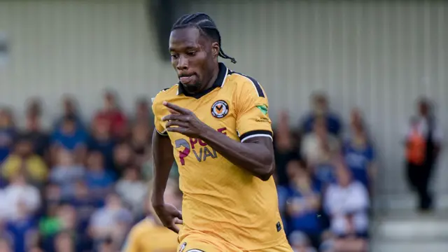 Newport County winger Yahya Bamba during their EFL Cup clash with AFC Wimbledon at the Cherry Red Records Stadium