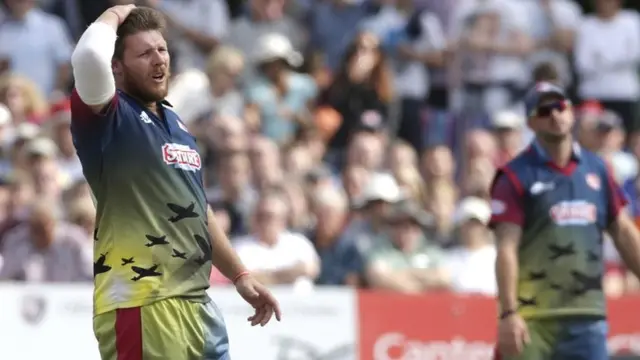 Matt Coles agonises for Kent