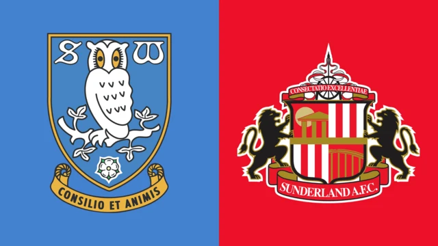 Side-by-side of Sheffield Wednesday and Sunderland club badges