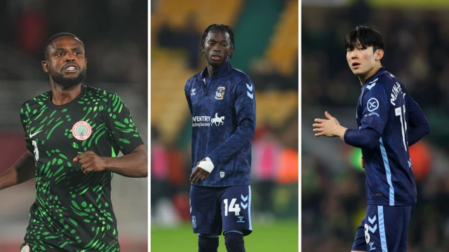 Coventry City's new signings Frank Onyeka, Romain Esse and Yang Min-Hyeok