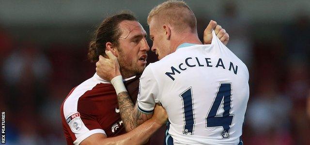 John-Joe O'Toole of Northampton and West Brom's James McClean