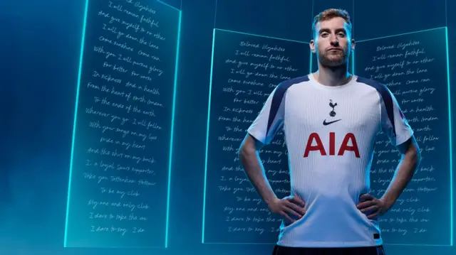 Dejan Kulusevski in Tottenham's new home kit