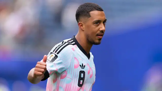Youri Tielemans playing for Belgium