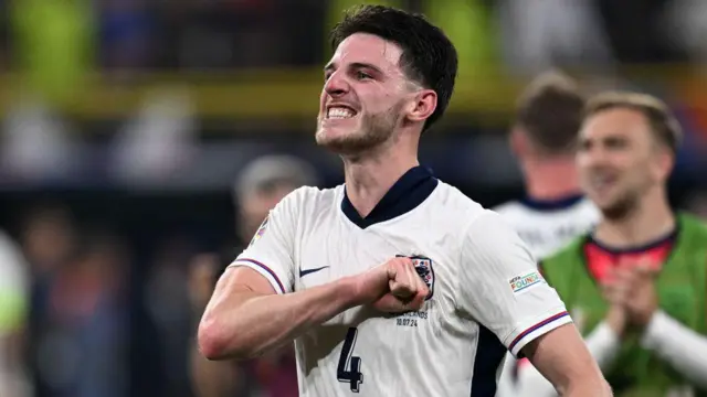 Declan Rice of England celebrates