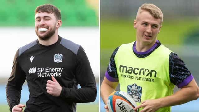 Ollie Smith and Duncan Munn in training