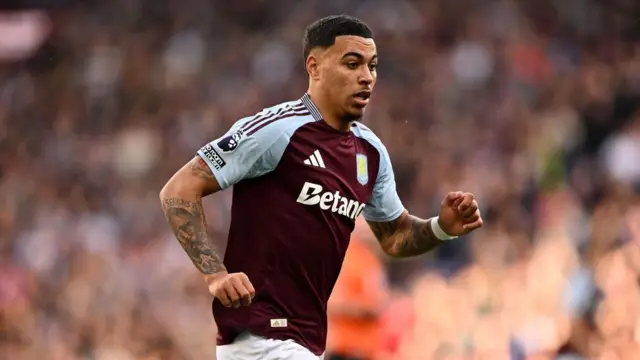 Morgan Rogers of Aston Villa during the Premier League match between Aston Villa FC and AFC Bournemouth at Villa Park on October 26, 2024