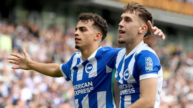 Brighton's Yasin Ayari and Brajan Gruda 