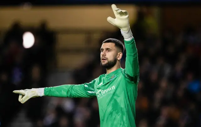 St Johnstone goalkeeper Dimitar Mitov