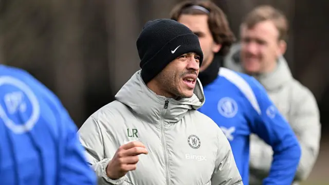 Liam Rosenior of Chelsea during a training session