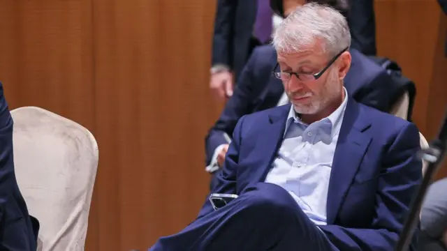 Russian businessman Roman Abramovich attends the peace talks between delegates from Russia and Ukraine