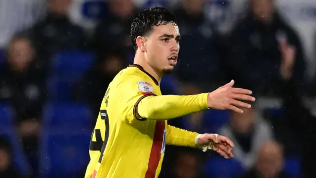 Othmane Maamma playing for Watford
