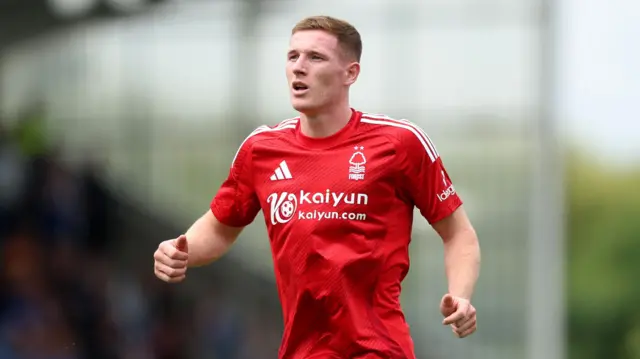 Elliot Anderson during Nottingham Forest's pre-season friendly versus Chesterfield