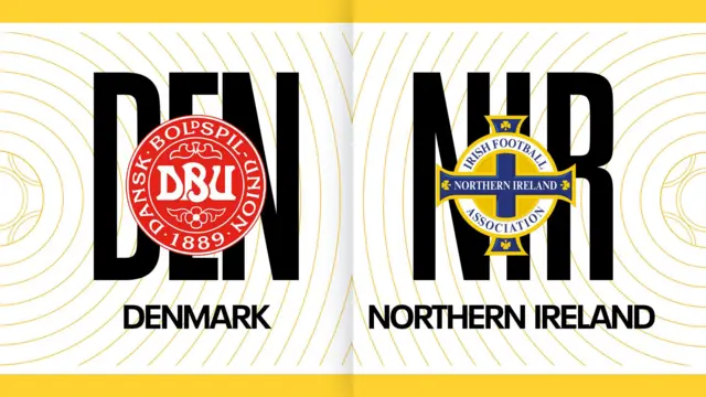 Denmark v Northern Ireland team badges