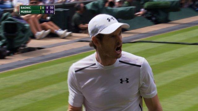 Andy Murray wins point after fastest serve