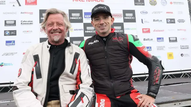 Charley Boorman with Glenn Irwin