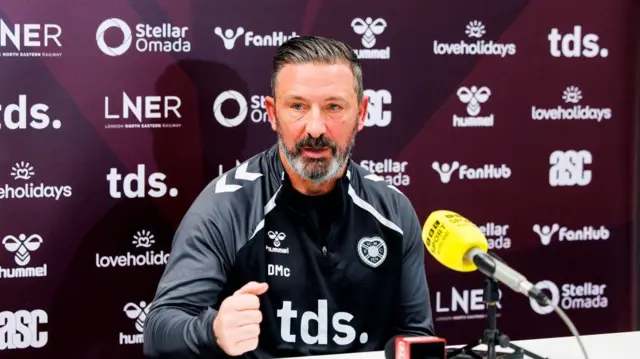 Hearts manager Derek McInnes
