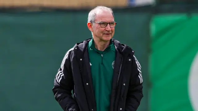 Martin O'Neill during Celtic training