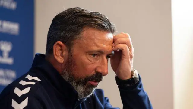 Derek McInnes in his pre-match press conference