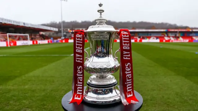 A general view of the FA Cup trophy