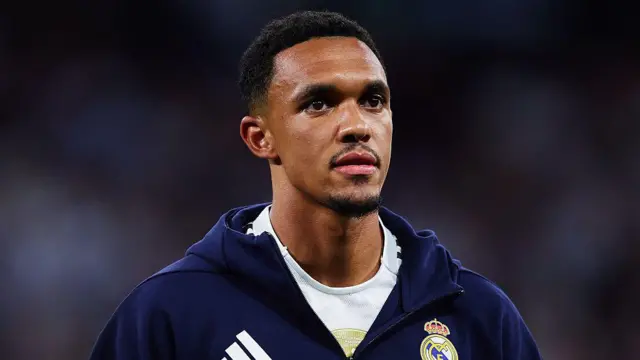 Trent Alexander-Arnold looks on before match for Real Madrid