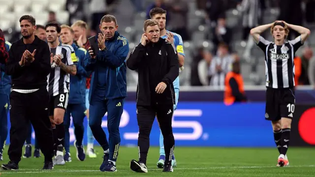 Eddie Howe looks dejected after full-time