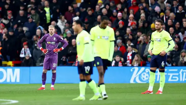 Southampton players look dejected