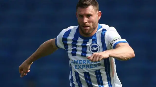 James Milner in action for Brighton