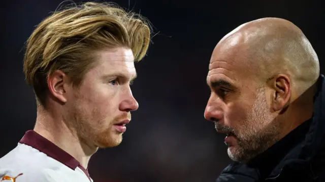 Kevin De Bruyne and Pep Guardiola