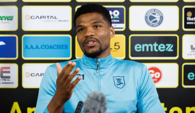 Michael Nottingham during a Livingston press conference at the Tony Macaroni Arena, on April 24, 2024, in Livingston, Scotland.