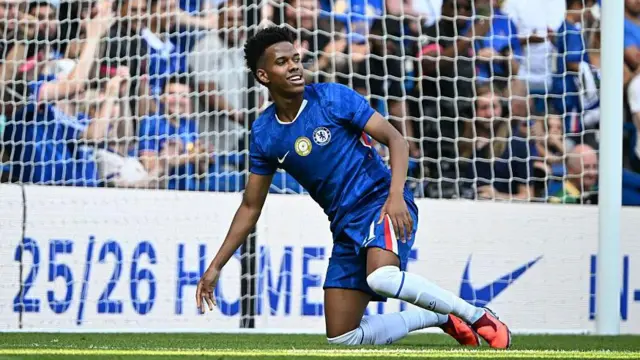 Estevao Willian of Chelsea in action during the pre-season friendly match between Chelsea and Milan at Stamford Bridge 