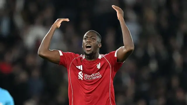 Ibrahima Konate in action for Liverpool