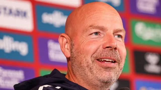 Denmark Manager Brian Riemer during a Denmark press conference at Hotel Marienlyst Helsingor