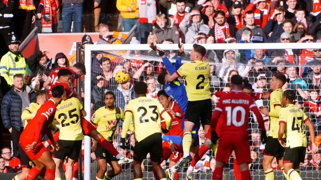 Liverpool score against Burnley in the Premier League