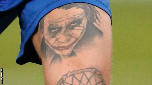 Cummings also has a tattoo of The Joker on his knee