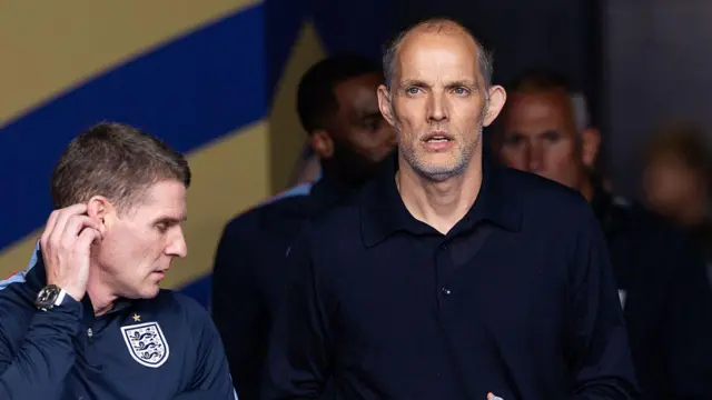 Thomas Tuchel walks out of the tunnel