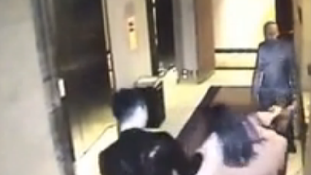 Screengrab of video uploaded to Youku by user Wanwan_2016 that appears to show a woman being assaulted in a Beijing hotel