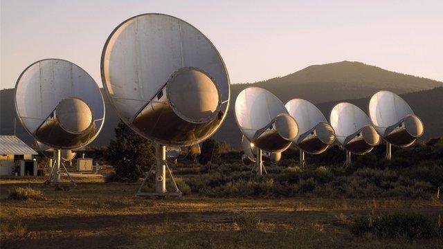 bank of radio telescopes