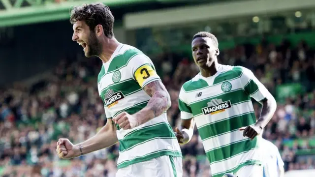 Celtic players celebrating