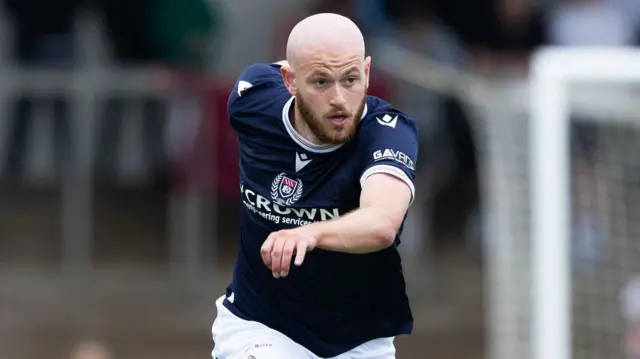 Zak Rudden in action for Dundee in pre-season