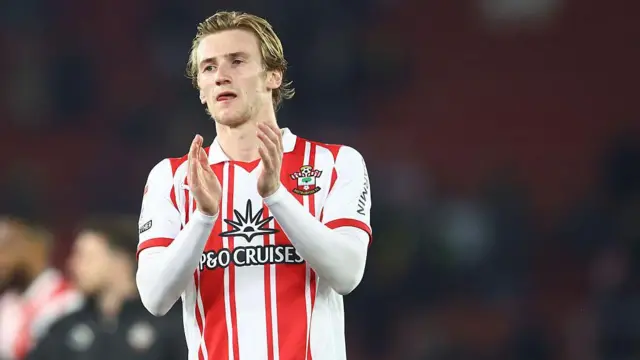 Flynn Downes of Southampton during the Sky Bet Championship match between Southampton and Blackburn Rovers.