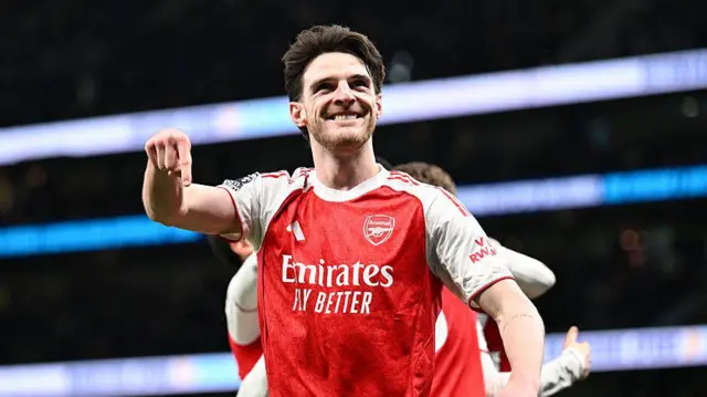 Declan Rice celebrating