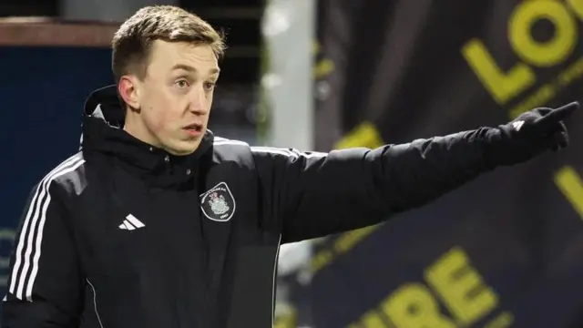 Iain Robinson in the Queen's Park dugout