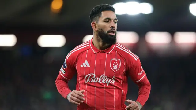 Douglas Luiz in action for Forest