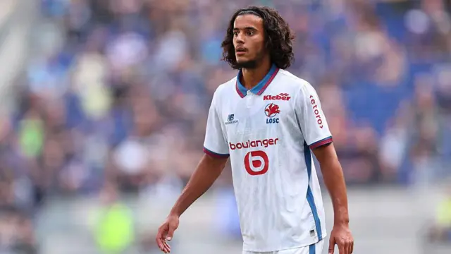 Ayyoub Bouaddi during a Lille match