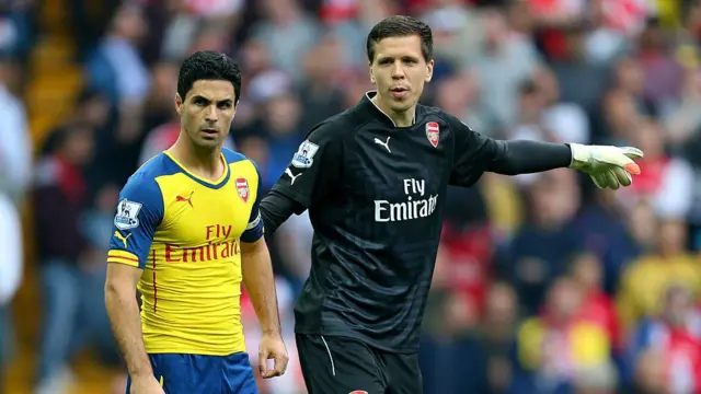 Wojciech Szczesny and Mikel Arteta as team-mates at Arsenal