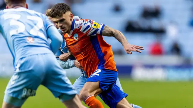 Boyhood Sky Blues supporter Jamie Paterson playing for Swansea against Coventry City in 2022