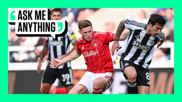 Elliot Anderson plays for Nottingham Forest against Newcastle and pursues Sandro Tonali